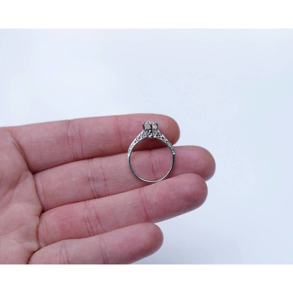 Alternative diamond engagement ring,  raw stone rings, - Picture 6 of 7